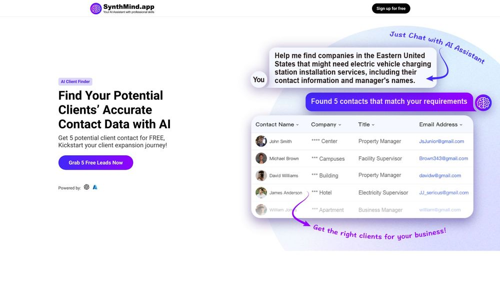 image for AI Client Finder by SynthMind.app