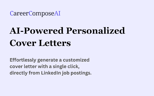 image for CareerComposeAI: Cover Letter Powered by GPT