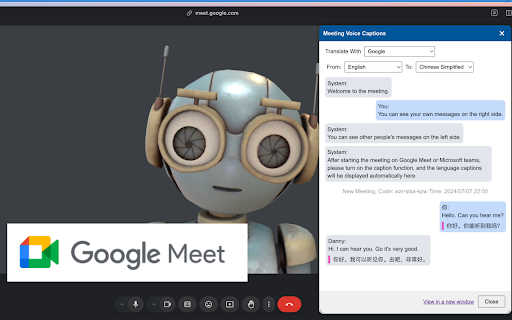 image for Meeting Voice Captions Translate