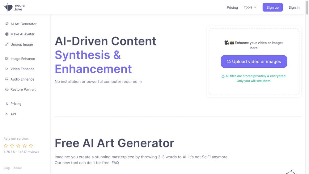 image for Neural.love Art Generator