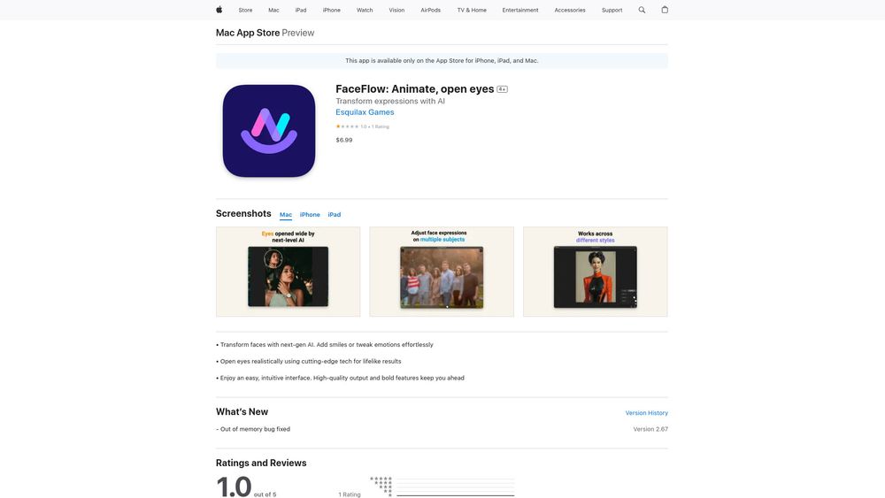 image for FaceFlow: Animate, open eyes