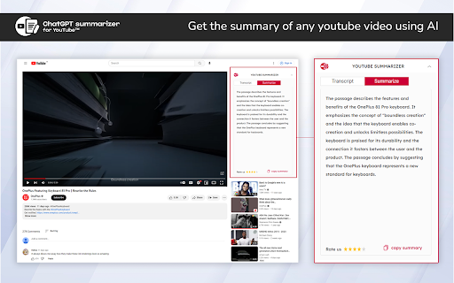 image for Chat GPT Youtube Summarizer