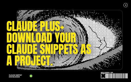 image for Claude Plus Snippet Downloader. Download Your Claude Snippets In One Click
