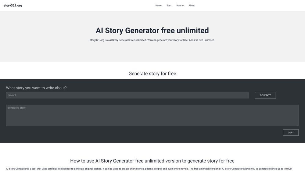image for AI Story Generator free unlimited