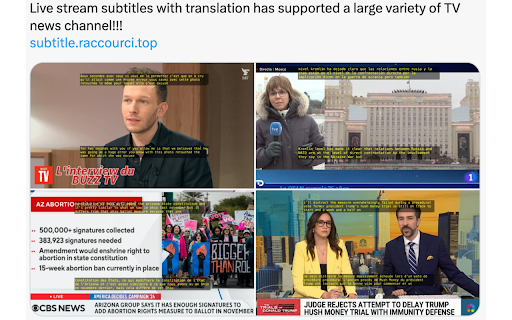 image for Live subtitle with translation (Free usage weekly)