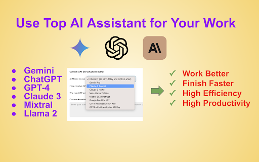 image for WorkGPT - Your Ultimate AI GPT for Work (with ChatGPT, Gemini, Claude)