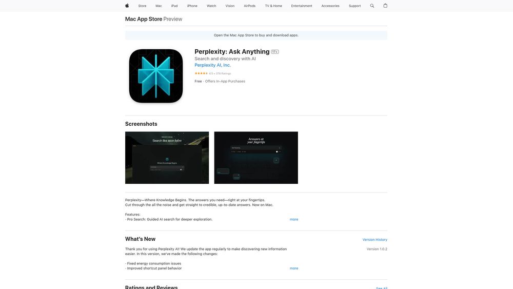 image for Perplexity for Mac