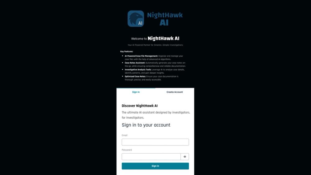 image for NightHawk - AI for Private Investigators