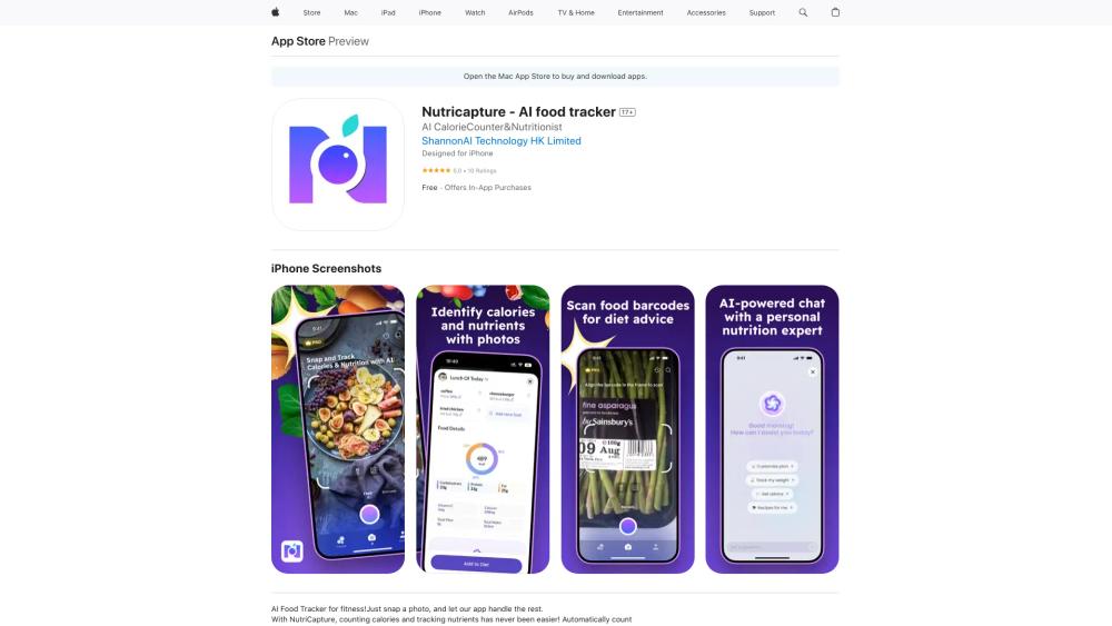 image for NutriCapture —— AI food tracker