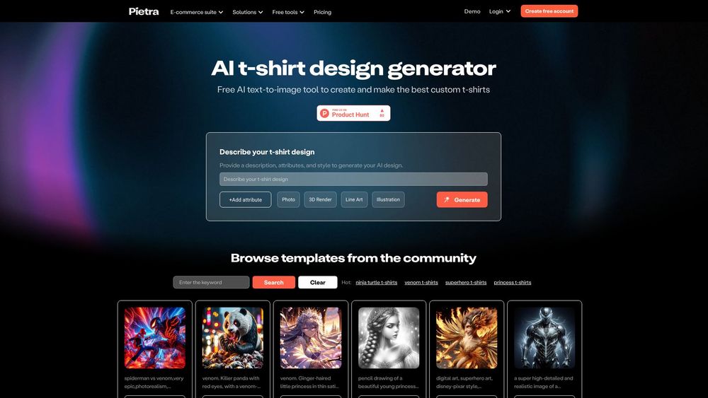 image for AI t-shirt design generator