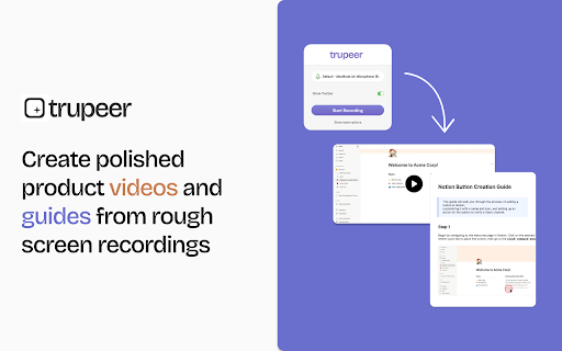 image for Trupeer - AI Screen Recorder For Stunning Product Demos and Guides