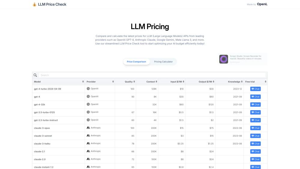 image for LLM Price Check