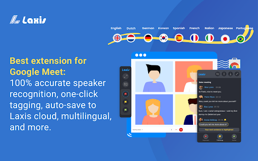 image for Laxis: Google Meet Transcription & Highlight