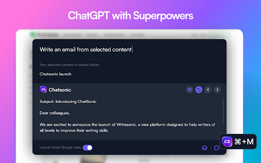 image for ChatSonic Chrome Extension