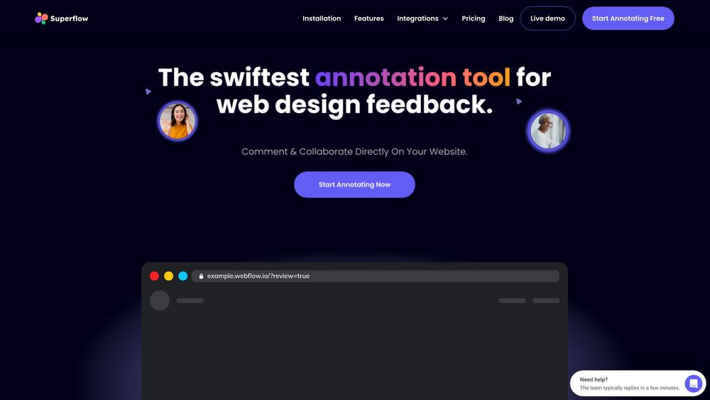 image for Superflow: Annotate live websites