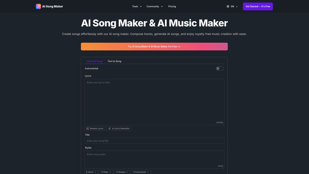 image for AI Song Maker