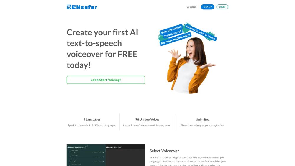 image for BenSafer: Realistic Text to Speech