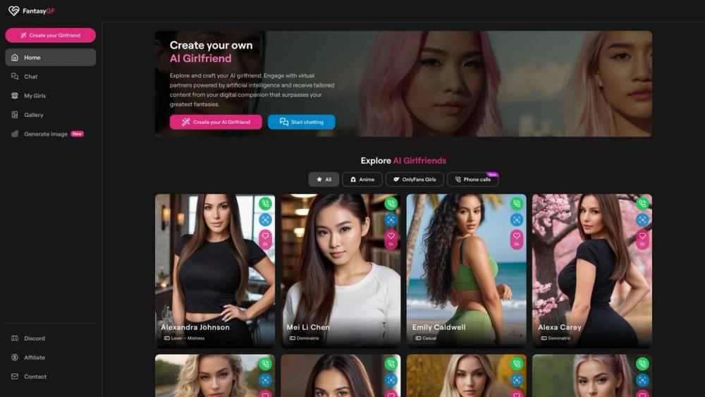 image for FantasyGF - AI Girlfriend Generator