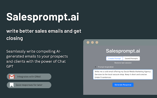 image for Salesprompt.ai - Sales Email w/ ChatGPT & AI