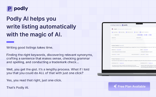image for Podly - AI Toolset for Merch By Amazon
