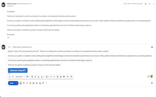 image for ARDS Gmail GPT Extension