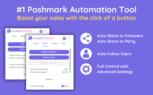 image for Poshmark Automation Tool | Closet Assist