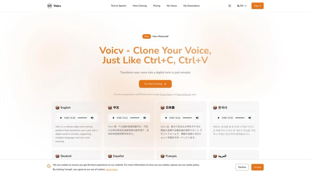 image for Voicv - Voice Cloning