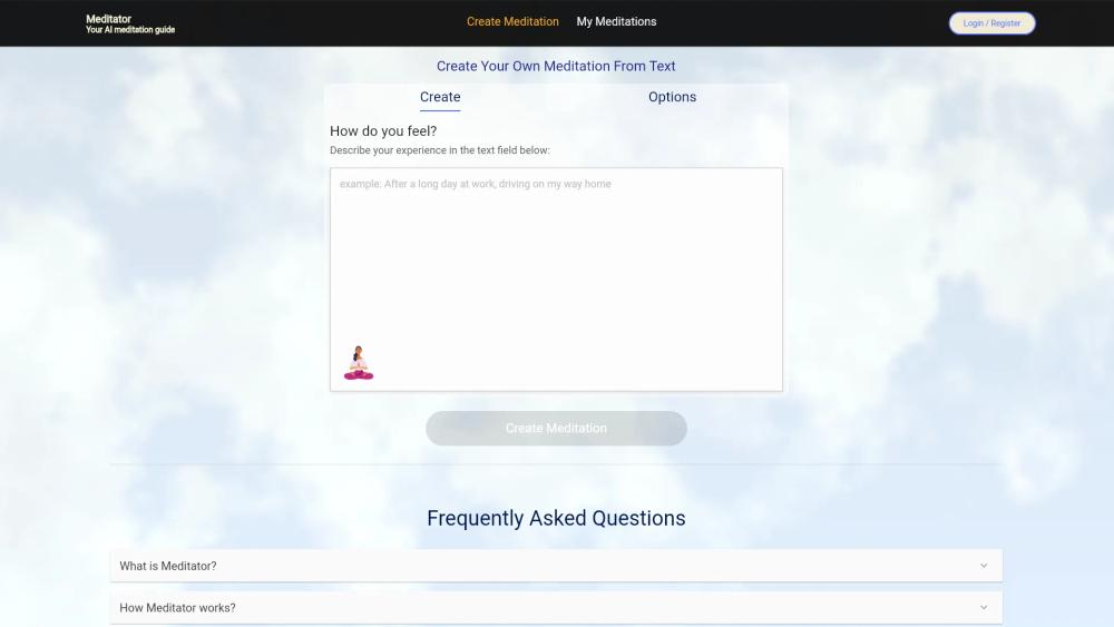 image for Meditator AI