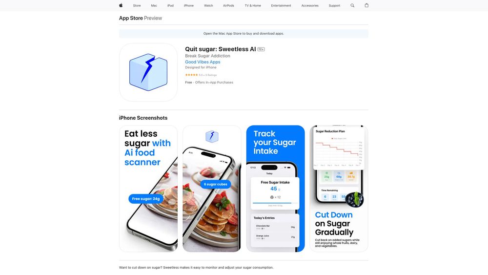image for Quit sugar: Sweetless AI