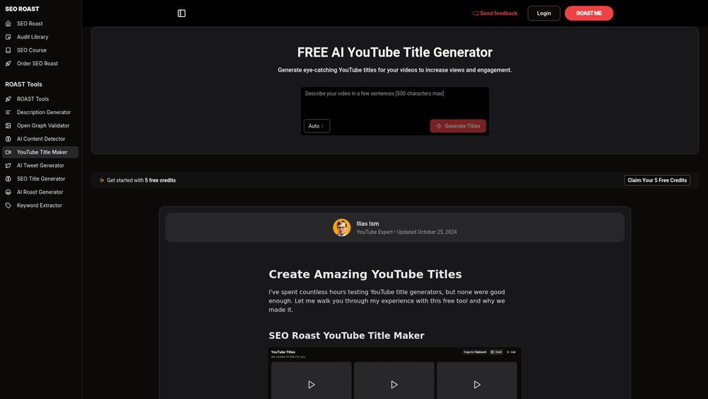 image for YouTube Title Generator