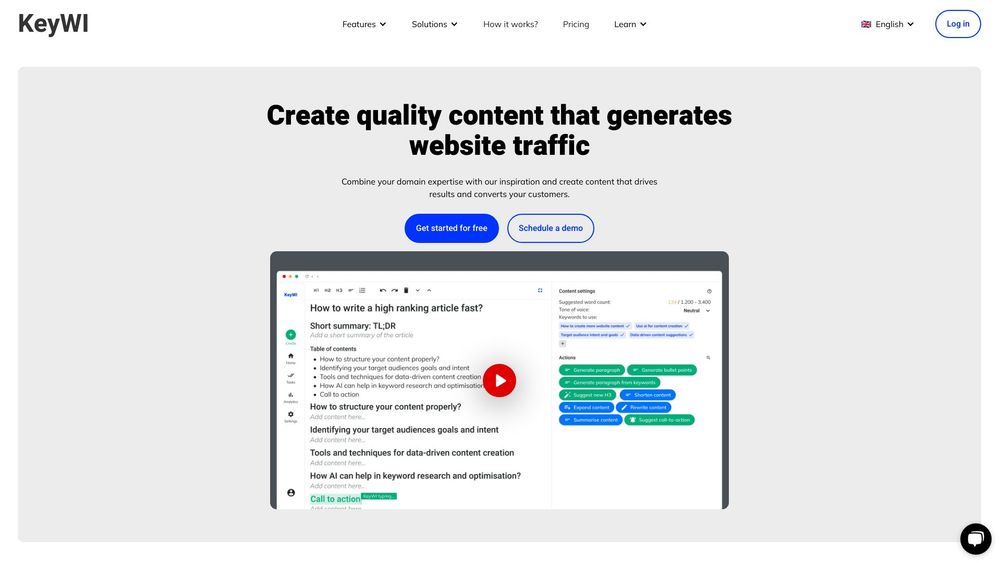 image for KeyWI - AI Content Marketing Assistant
