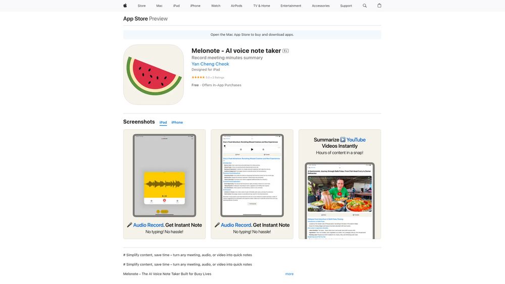image for Melonote - AI Voice Note Taker