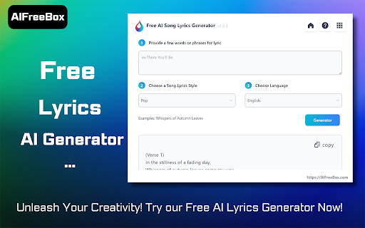image for AI Song Lyrics Generator -Craft Unique Lyrics
