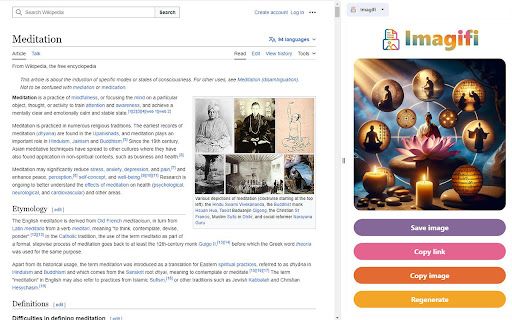image for Imagifi: 1-Click AI art anywhere