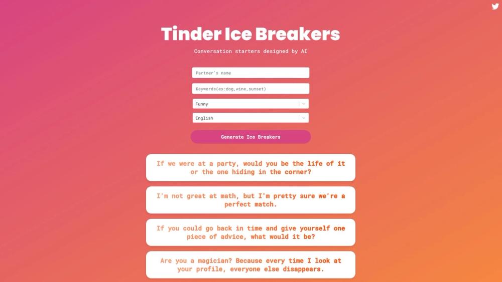 image for Tinder Ice Breakers