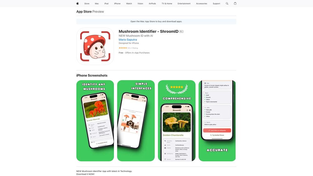 image for Mushroom Identifier - ShroomID