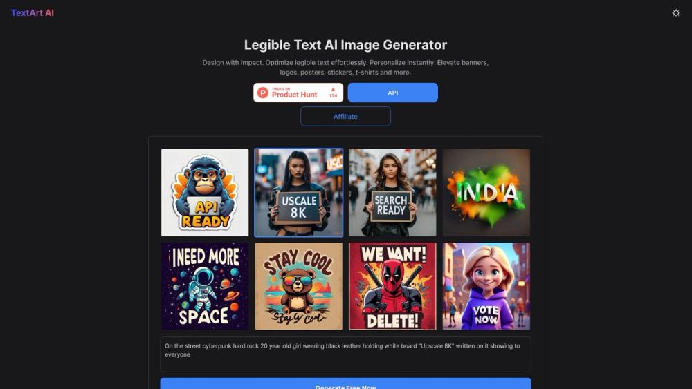 image for TextArt AI Legible Text Image Generator