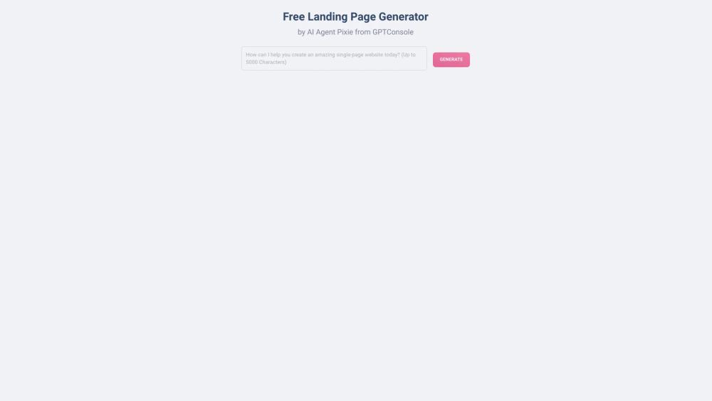 image for Free Landing Page Generator