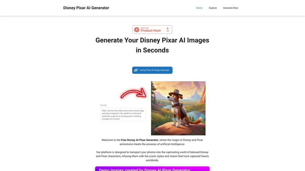 image for Disney Pixar AI Image Generator