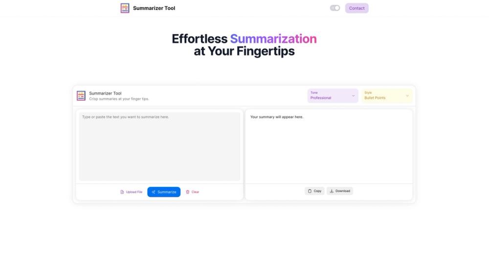 image for Summarizer Tool