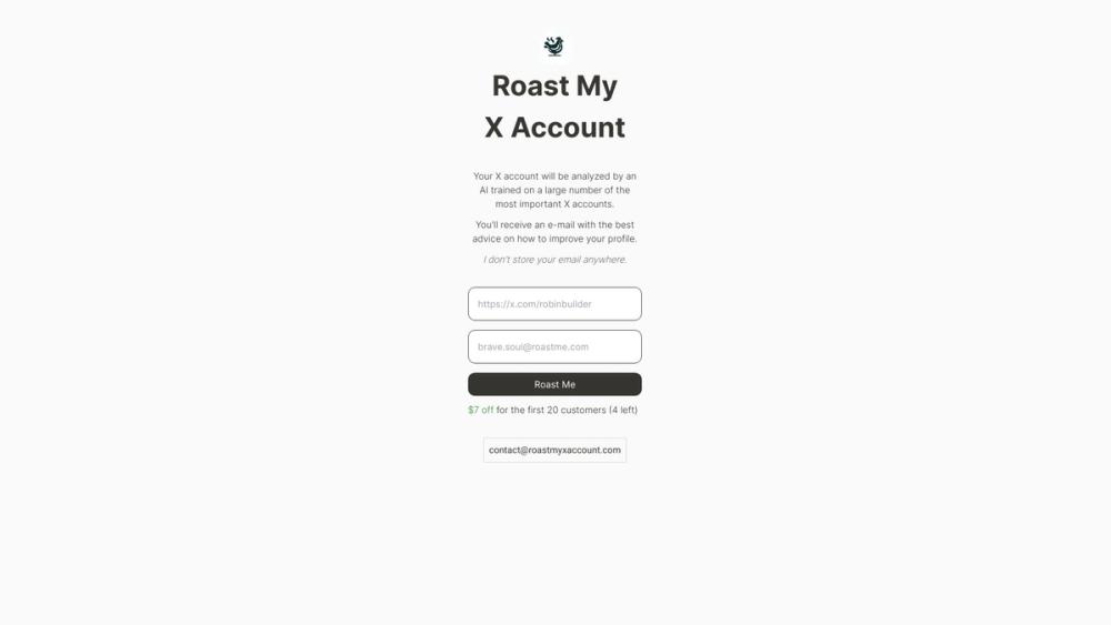 image for Roast My X Account