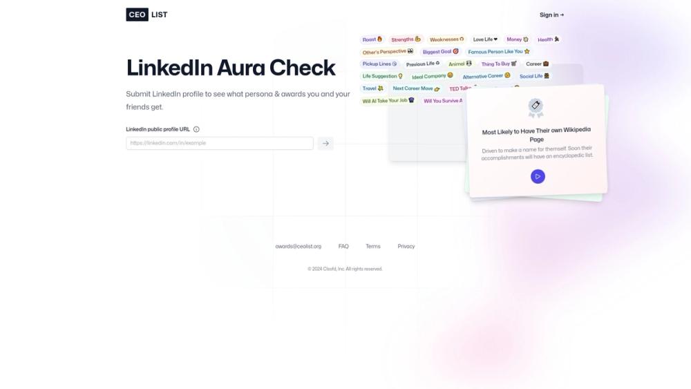 image for LinkedIn Aura Check
