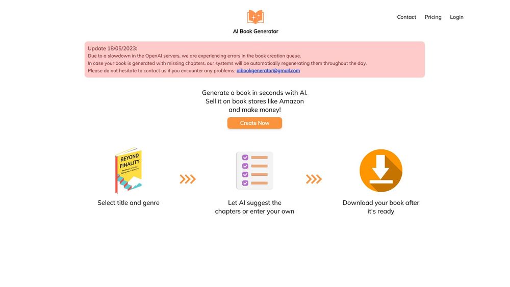 image for AI Book Generator ai