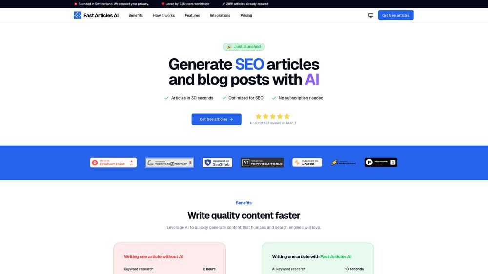 image for Fast Articles AI