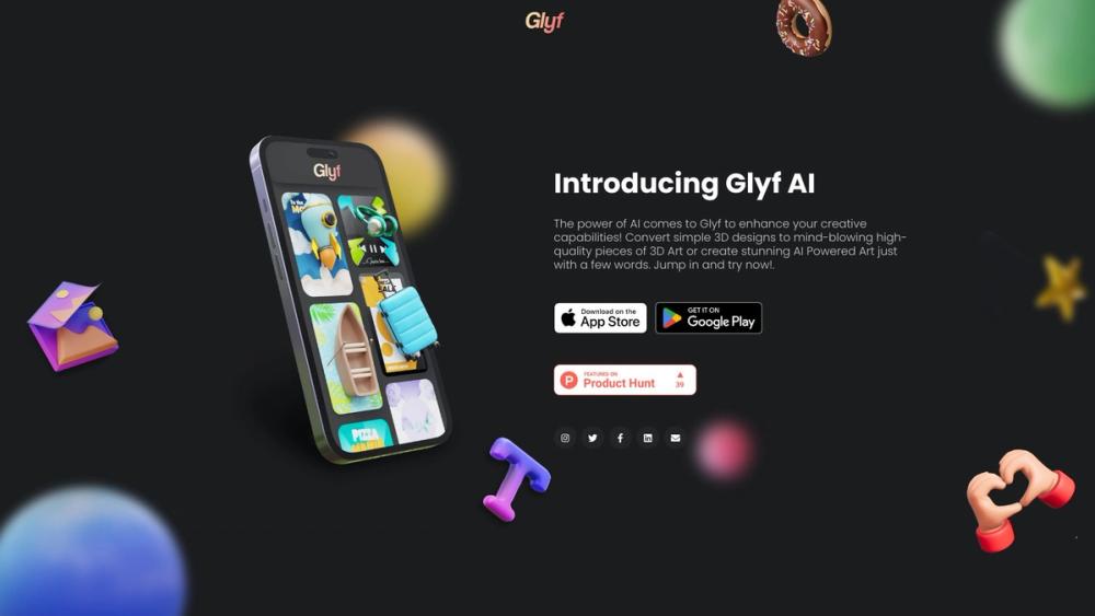 image for Glyf 3D AI Art Generator