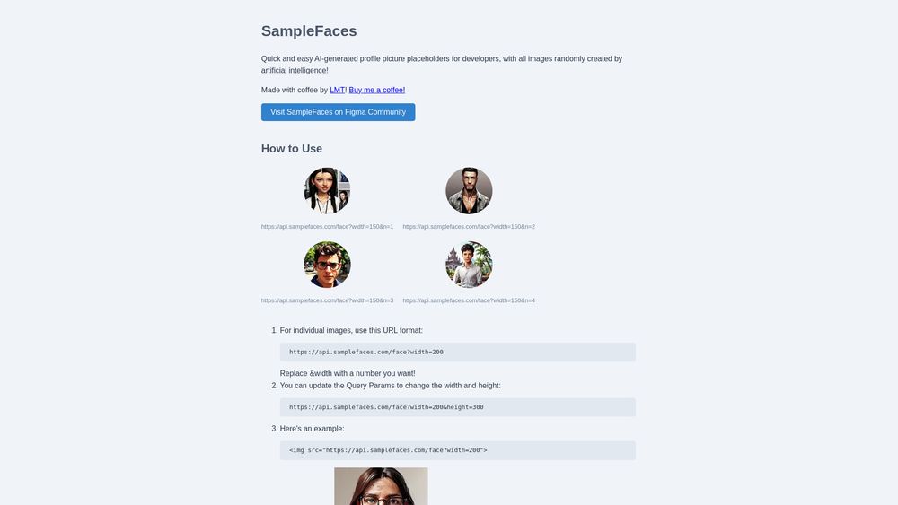 image for SampleFaces.com