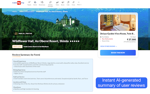 image for Fermi - Summarise Reviews on MakeMyTrip