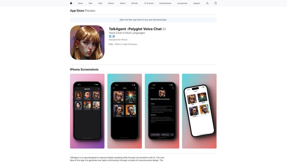 image for TalkAgent -Polyglot Voice Chat