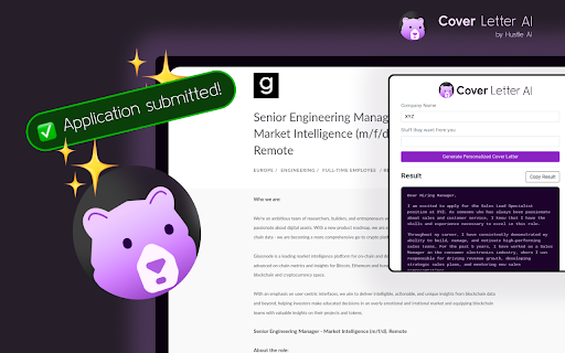 image for Hustle AI - Cover Letter Generator