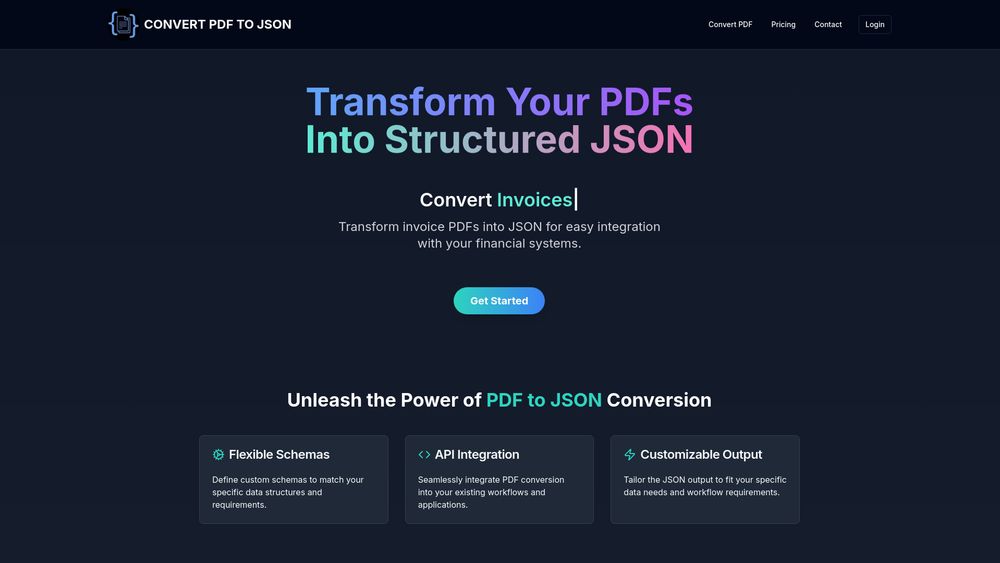 image for Convert PDF to JSON